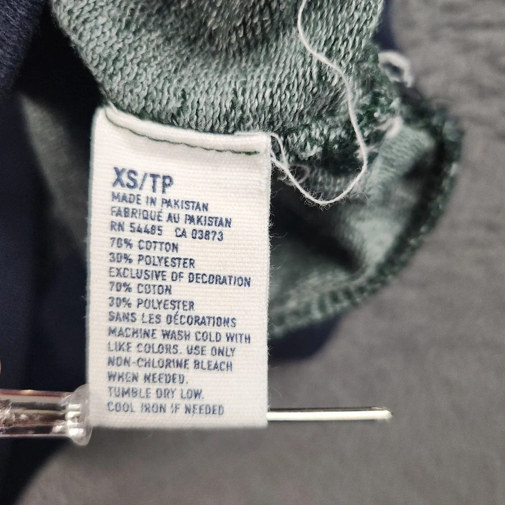 American Eagle Crewneck Mens XS Green Green/Navy Raglan Preppy Pullover Gorpcore